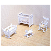 Houten Meubelset voor poppenhuis: kinderkamer - Melissa & Doug 12585